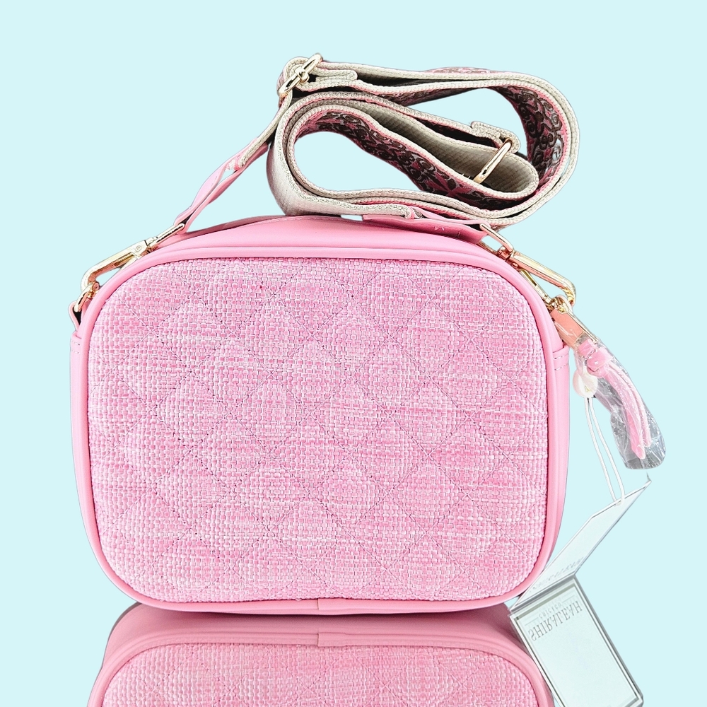 Shiraleah Chicago Purse Pink Gold Tone Barbara Crossbody Camera Bag Barbiecore